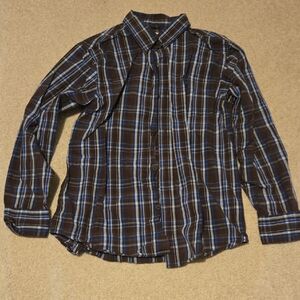 Old Navy Boys Xlarge Plaid Button Down Shirt